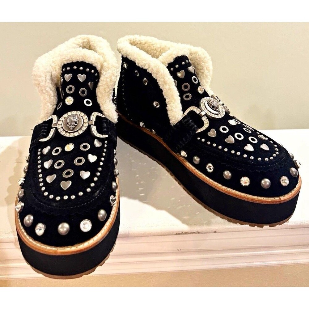 Kurt Geiger London Mansion Cosy Boot Black Suede. Size EU 36.5 / US 6.5
